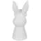 9" White Easter Bunny Bust with Daisy Flower Crown